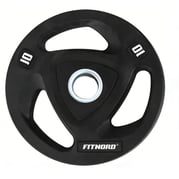 FitNord Viktskiva 10kg, Tri-Grip Black 1