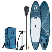 FitNord Aqua 330 SUP-brädset, KEMI (vit-svart), med glasfiberpaddel 1