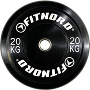 FitNord Viktskiva Bumper Black 20 kg 1