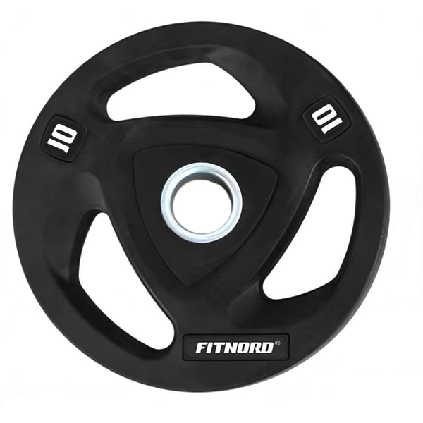 FitNord Viktskiva 10kg, Tri-Grip Black 1
