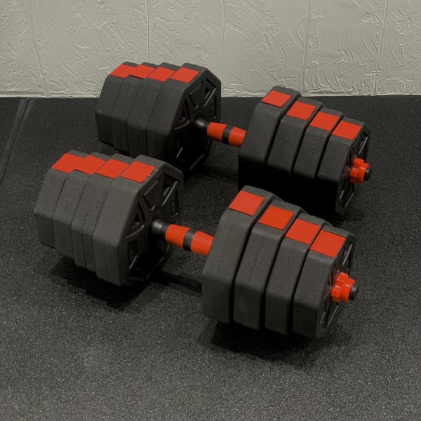 FitNord Justerbart Hantel- och Pump-set, Vinyl 30 kg 2