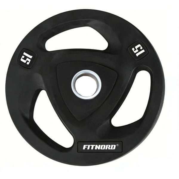 FitNord Viktskiva 15kg, Tri-Grip Black 1