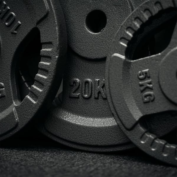 FitNord Viktskiva med grepp 30 mm, Gjutjärn 20 kg 2