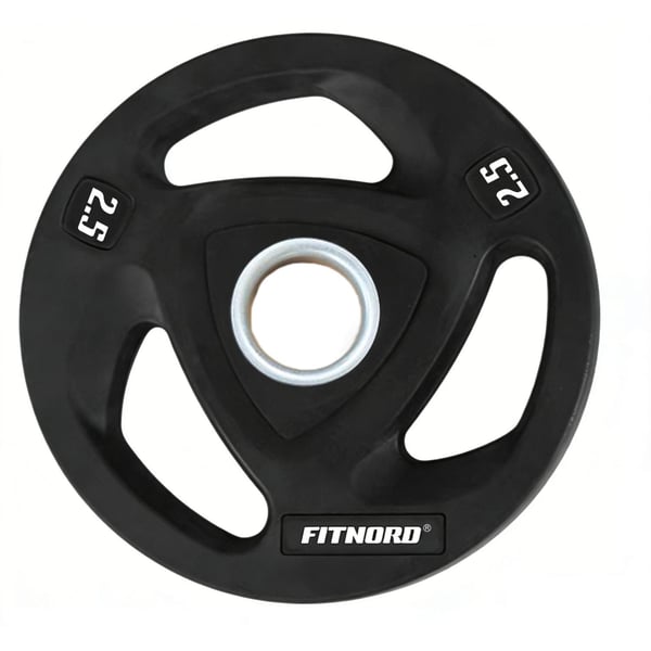 FitNord Viktskiva 2,5kg, Tri-Grip Black 1