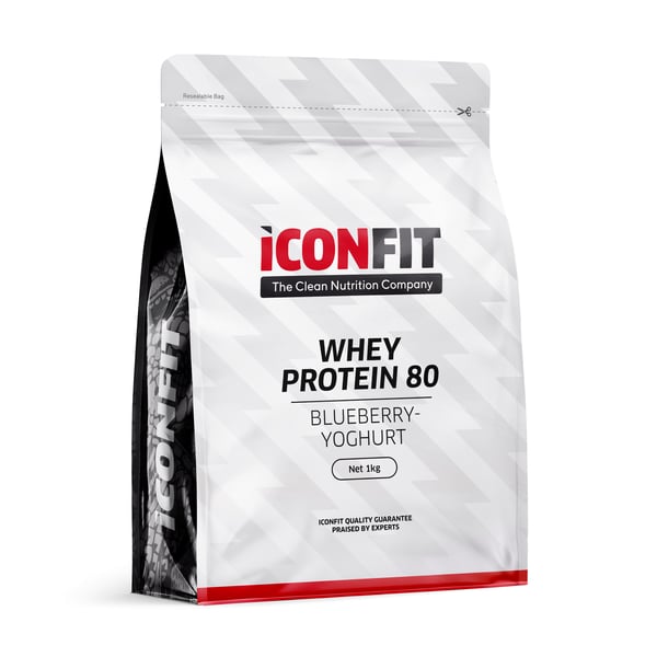 ICONFIT Whey Protein 80 - Blåbärsyoghurt 1 kg — Vassleprotein 1