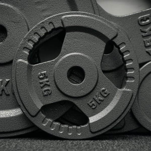 FitNord Viktskiva med grepp 30 mm, Gjutjärn 5 kg 2