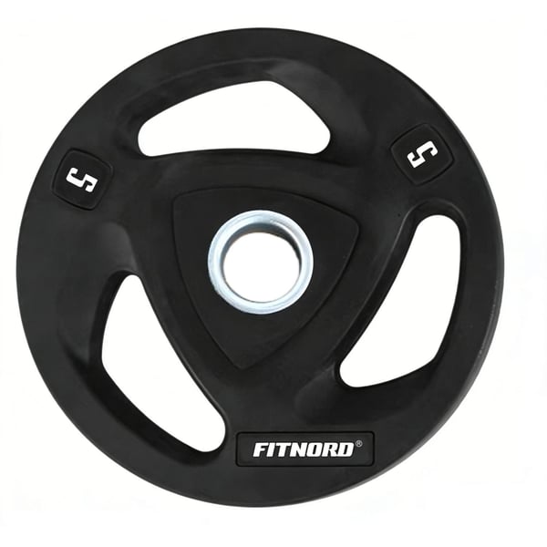 FitNord Viktskiva 5kg, Tri-Grip Black 1