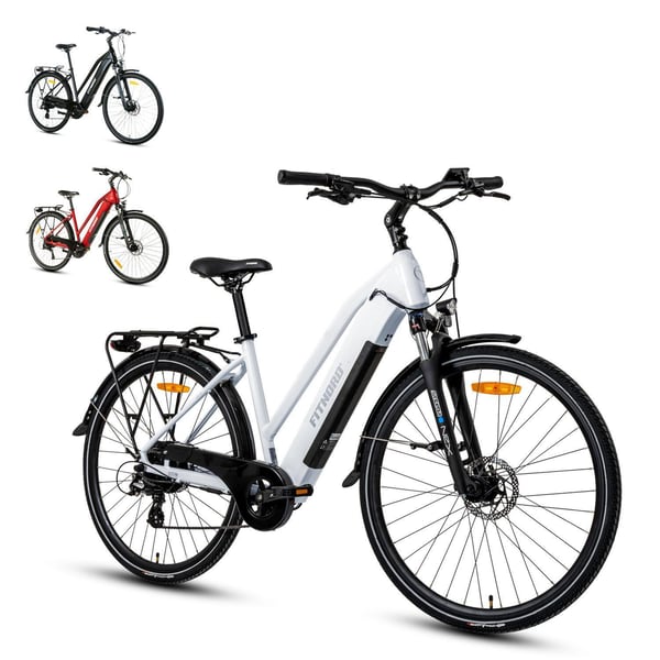 FitNord Ava 300 Elcykel, vit (720 Wh batteri) 3
