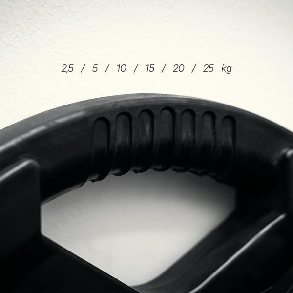 Viktskiva 25 kg, FitNord Tri-Grip Svart G2 4