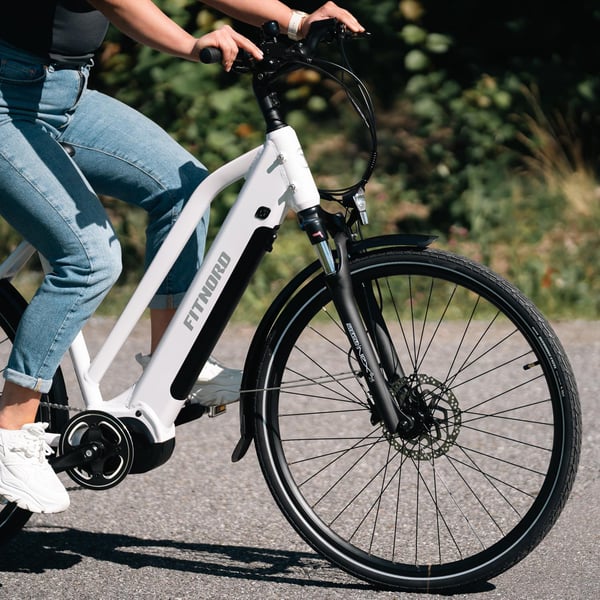 FitNord Ava 500 Elcykel 2024, vit (612 Wh batteri) 3