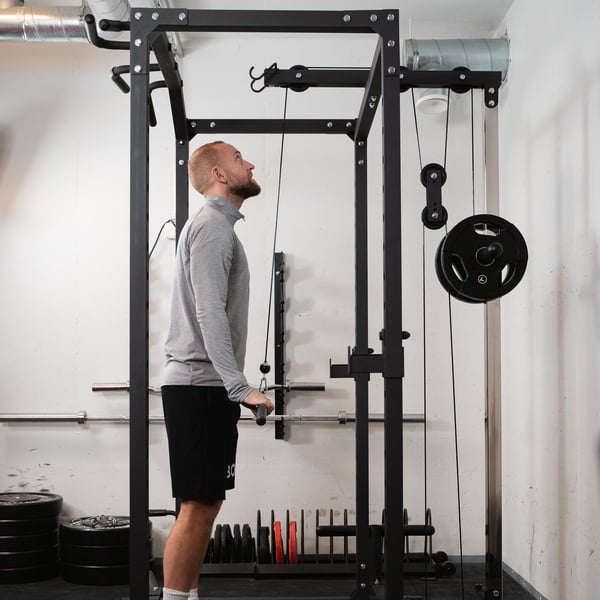 FitNord Power Rack 500 med övre och nedre kabeldrag 9