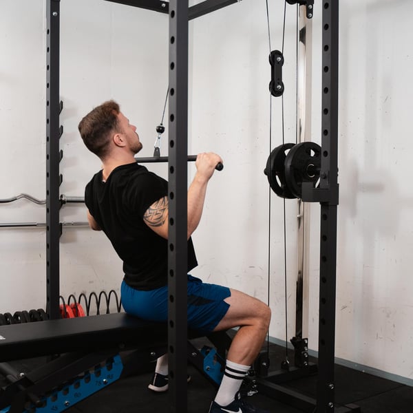 FitNord Power Rack 500 med övre och nedre kabeldrag 6