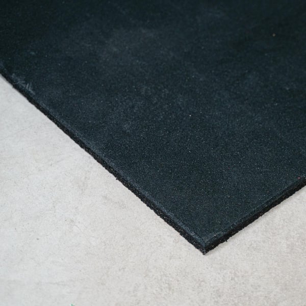 FitNord Gymgolv, gummi 1m x 1m x 15mm, svart 2