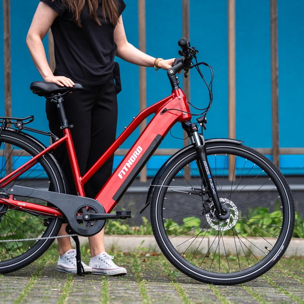 FitNord Ava 300 Elcykel 2024, röd (720 Wh batteri) 5