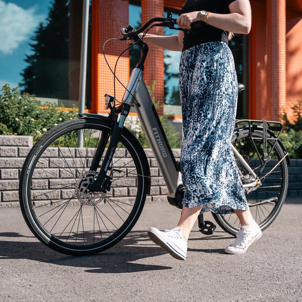 FitNord Classic 300 Elcykel, vit (504 Wh batteri)  med ytterligare ett års garanti 3