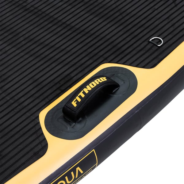 FitNord Aqua Leaf 340 SUP-brädset, Nordkapp (svart-gul), med kolfiberpaddel 4