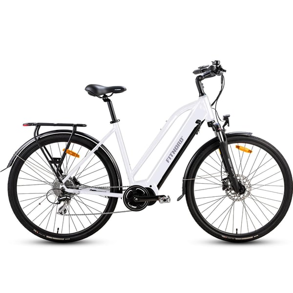 FitNord Ava 500 Compact Elcykel, vit (630 Wh batteri)  med ytterligare ett års garanti 1