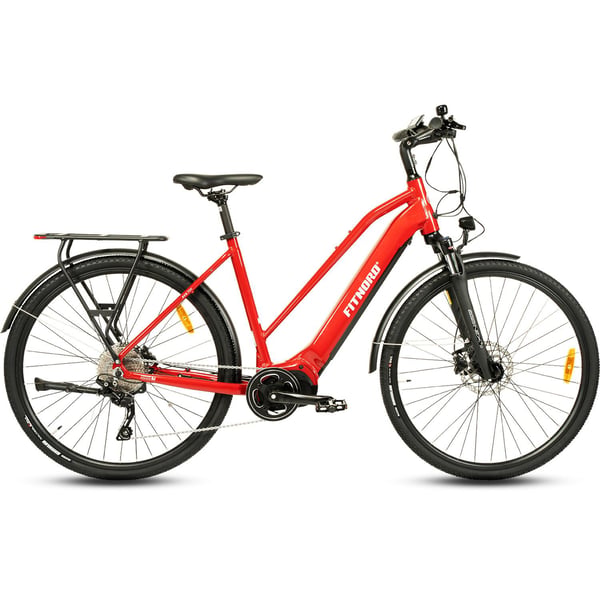 FitNord Ava 700 Elcykel, röd (720 Wh batteri)  med ytterligare ett års garanti 1