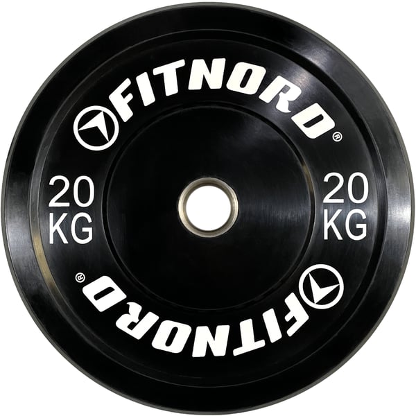 FitNord Viktskiva Bumper Black 20 kg 1