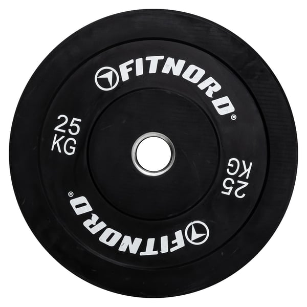 FitNord Bumper Black Viktskiva 25 kg 1
