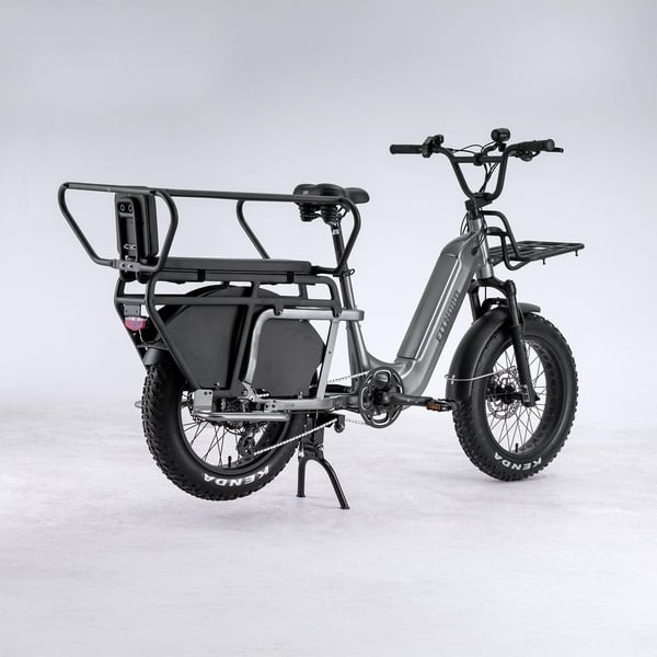 FitNord Cargo 350 Longtail Elcykel, grå 7