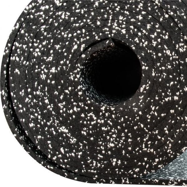 FitNord Gummimatta svart 5 mm (10m rulle), med vita prickar 1