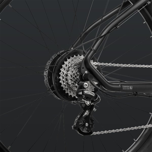 FitNord Ranger 300 Elmountainbike 2024, svart (720 Wh batteri) 12