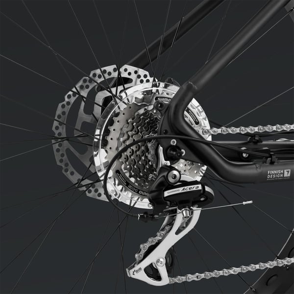FitNord Rumble 500 Elfatbike 2024, svart (720 Wh batteri) 18