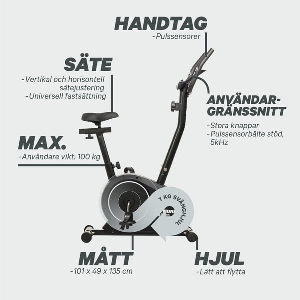 FitNord Cyclo 100 Motionscykel 5