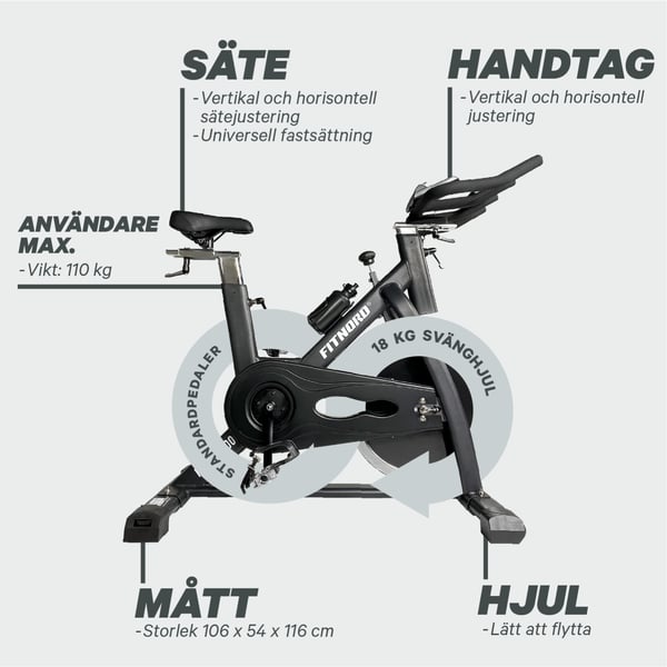 FitNord Racer 200 Spinningcykel 5