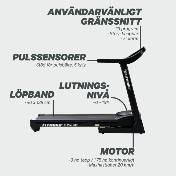 FitNord Sprint 200 Löpband 3