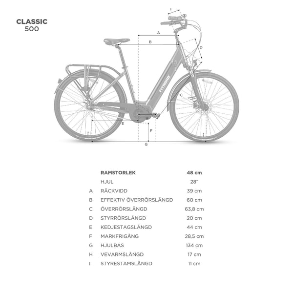 FitNord Classic 500 Elcykel, Svart (612 Wh högkapacitetsbatteri) 8