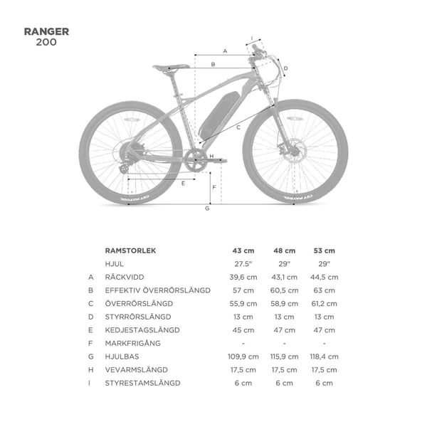 FitNord Ranger 200 Elmountainbike 2024, silver (540 Wh batteri) 15