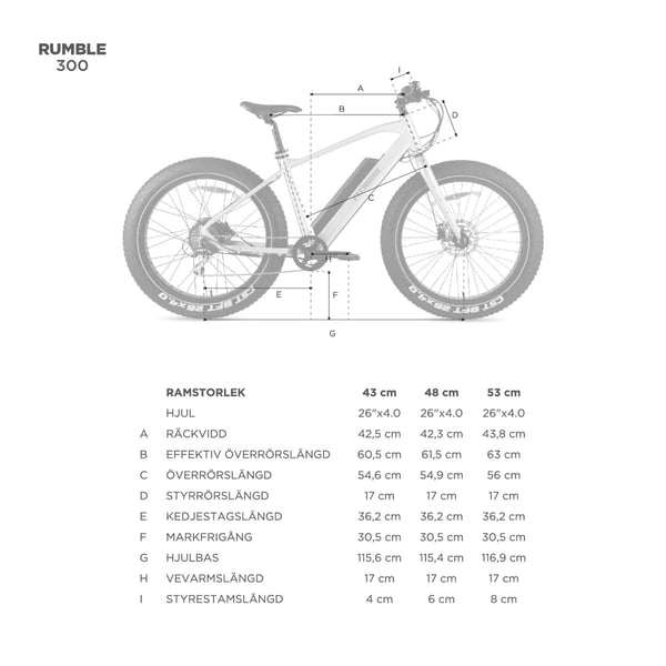 FitNord Rumble 300 Elfatbike 2024, blå (720 Wh batteri) 13