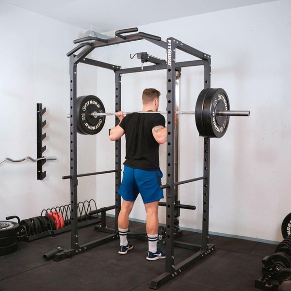 FitNord Gymgolv, gummi 1m x 1m x 15mm, svart 3