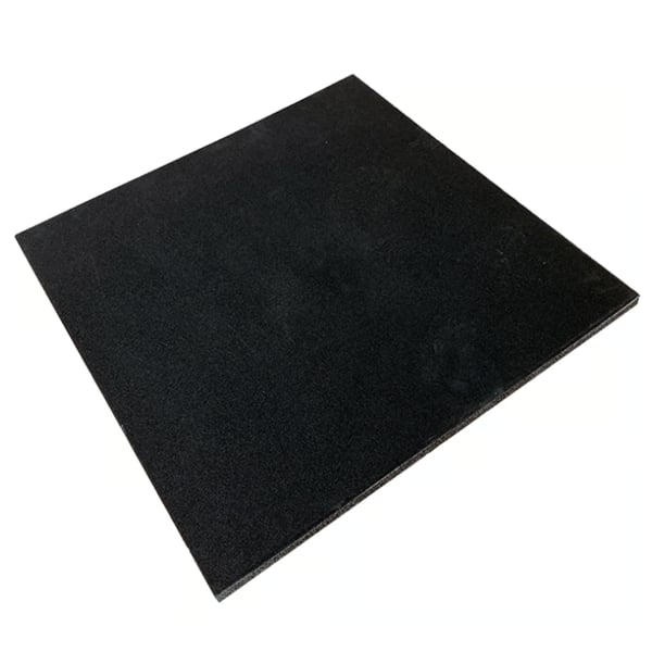 FitNord Gymgolv, gummi 1m x 1m x 15mm, svart 1