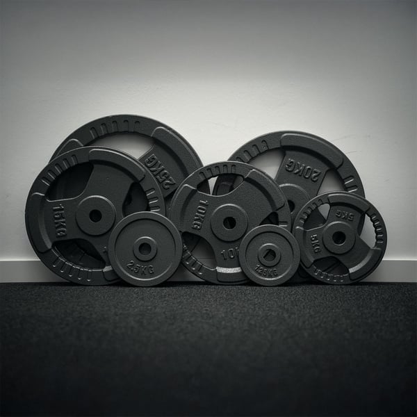 FitNord Viktskiva med grepp 30 mm, Gjutjärn 20 kg 5