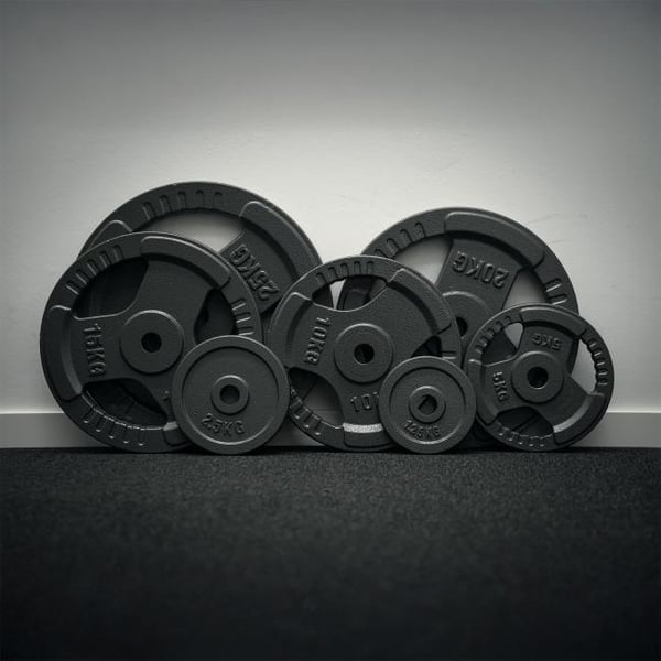 FitNord Viktskiva med grepp 30 mm, Gjutjärn 5 kg 5