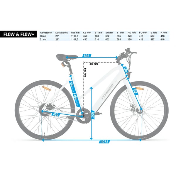 Elcykel Fitnord Flow Plus Single Speed