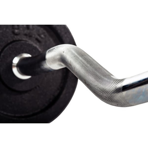 Hörnstång med gänglås med 30 mm skivtyngder, FitNord, 120 cm (EZ-stång)