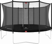 BERG Favorit Studsmatta 380 cm + Skyddsnät, Svart