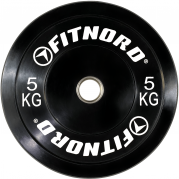 FitNord Viktskiva Bumper Black 5 kg